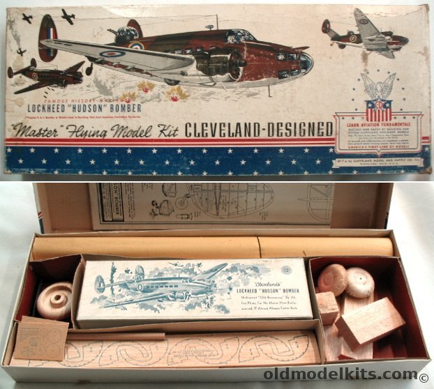 Cleveland 1/16 Lockheed Hudson - 'Master Kit' For R/C or Free Flight, SF-95 plastic model kit